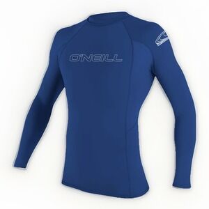 O'Neill LG Slim Basic Skins Blue Logo UVP 50+ Rash Guard Stretch LS Sun Shirt